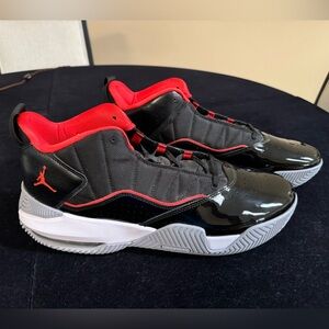👉🏼LIKE NEW👈🏼 Jordan Men’s Stay Loyal Patent Bred Basketball Sneaker Size: 15👇🏼👇🏼